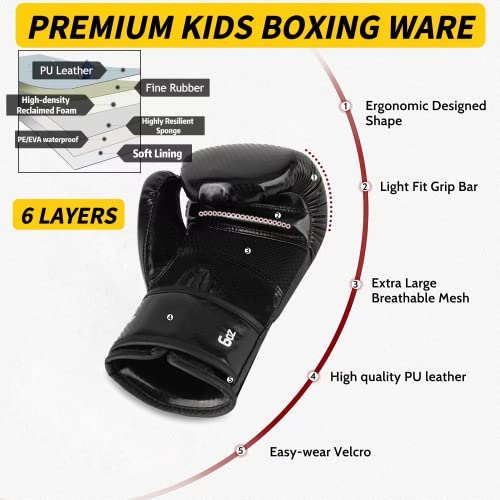 SAEEPABUL Upgrade Kids Boxing Gloves for 3-8 Year Boys and Girls, Toddler Boxing Gloves for Kids Training, Boxing Gloves K...