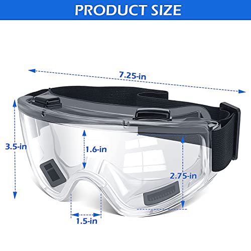OXG 6 Pack Safety Goggles ANSI Z87.1 Glasses, Anti-Fog Protective Safety Glasses Lab Goggles Men Women Eye Protection Goggles
