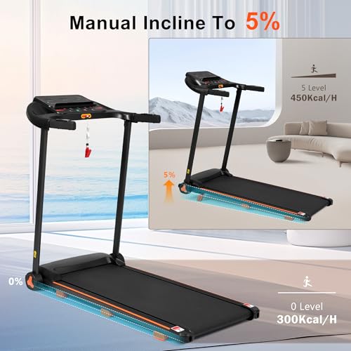 STOKRA Treadmills for Home, 350 lbs Weight Folding Treadmill with 0-6% Auto Incline, 3.0 HP Walking Pad Treadmills, Runnin...
