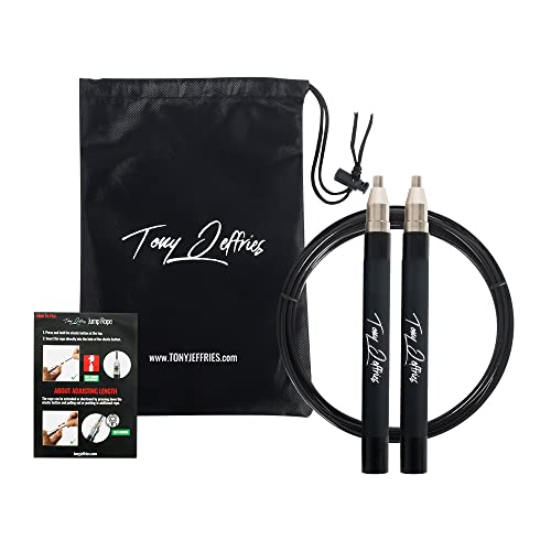 Tony Jeffries 2.0 Speed Jump Rope of 360 degree Spin Ball Bearings, Daily Exercise Skipping Rope with Silicon Grip Handle...