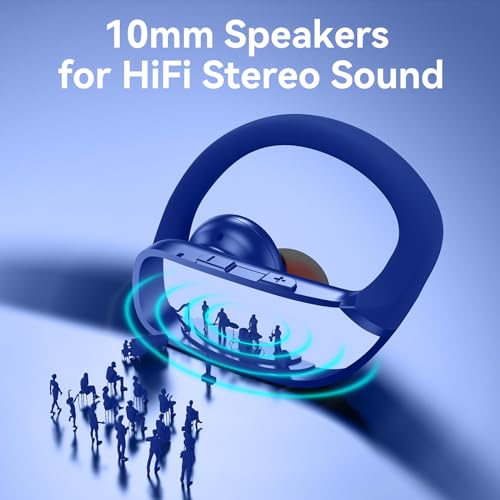 bmani Ear Buds Wireless Earbuds Bluetooth Headphones with 80H Playtime LED Display Case, Over-Ear Hook with Mic, Stereo So...