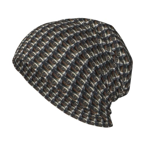 sackhg Nordic Pirate Ship Print Winter Beanie Hat Men Women Soft Lightweight Thermal Cap for Outdoor Skiing Wear Black