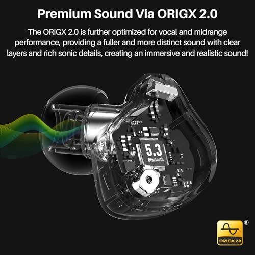 TOZO T18 Wireless Earbuds Bluetooth Headphones 5.3, IPX8 Waterproof Ear Buds, 4 Mic Clear Call Long Playtime with LED Digi...