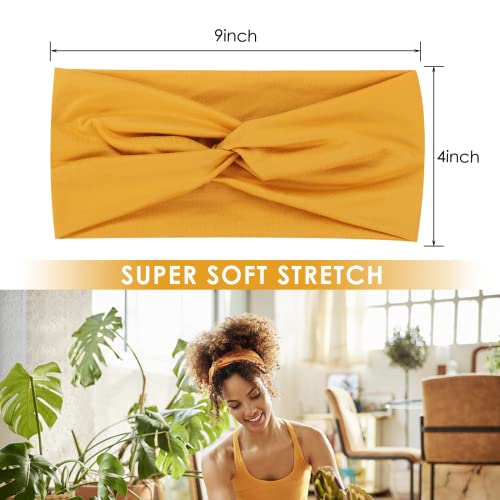 Tyfthui 12 Pack Headbands for Women, Fashionable Sports Hairbands, Elastic Wide Headbands Non Slip Workout Yoga Sport Head...
