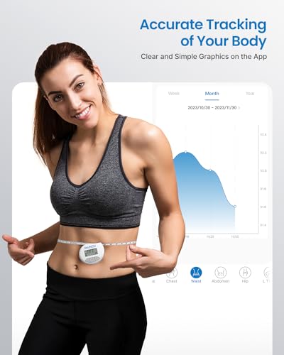 RENPHO Body Fat Scale and RENPHO Smart Tape Measure Body via Bluetooth Smartphone App