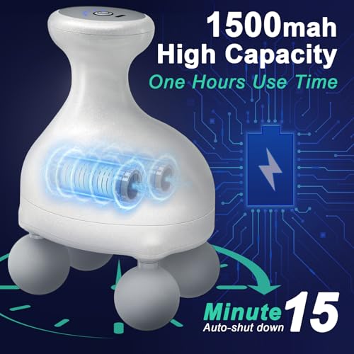 DEITY 4 Heads Handheld Massage Gun Deep Tissue, Electric Body Massager, Percussion Muscle Massager for Easing Shoulder and...