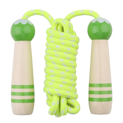 Jump Rope for Kids, Lorvain Adjustable Skipping Rope, Kids Jump Ropes with Wooden Handle for Girls Boys, Weighted Jumping ...