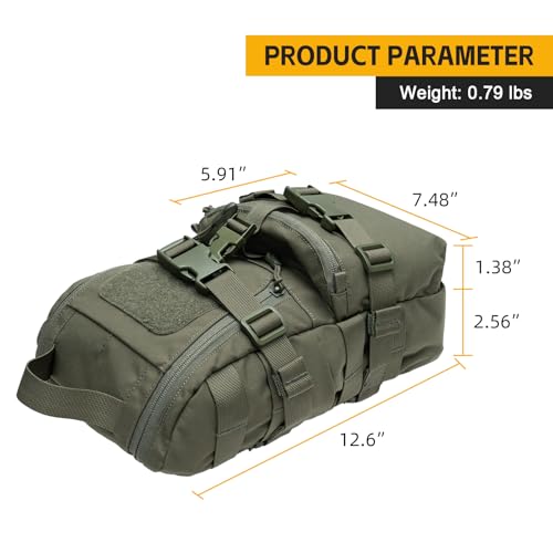 IDOGEAR SPORTS Tactical MOLLE Hydration Pack for 2L Water Bladder Reservoir Bag for Plate Carrier Outdoor Airsoft Paintball