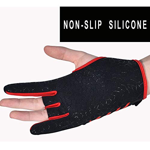 Professional Anti-Skid Bowling Gloves Comfortable Bowling Accessories Semi-Finger Instruments Sports Gloves Mittens for Bo...
