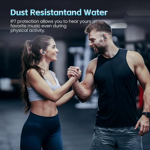 Beniduck Wireless Earbuds Bluetooth 5.3 Headphones Stereo Ear Buds, ENC Noise Cancelling Mic,IPX7 Waterproof Earphones wit...