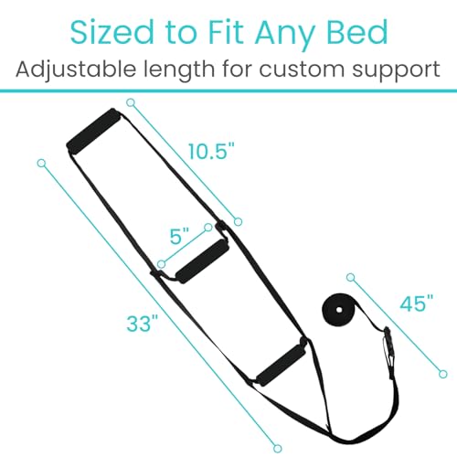Vive Bed Ladder Assist - Pull Up Assist Device with Handle Strap - Rope Ladder Caddie Helper - Sitting, Sit Up Hoist for E...