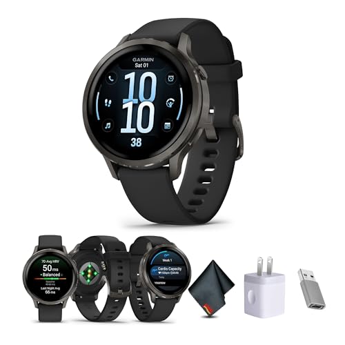 Garmin Venu 4, 41mm, Advanced Fitness Tracker GPS Smartwatch, 1.2" AMOLED Display, Built-in Flashlight, 10 Days of Battery...