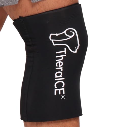 TheraICE Knee Ice Pack Wrap Compression Sleeve for Injuries, Reusable Gel Cold Packs Brace Also for Elbow, Ankle & Calf - ...