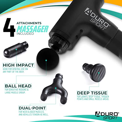Aduro Percussion Massage Gun Deep Tissue Muscle Massage Gun Handheld, Elite Recovery™ Electric Hand Held Therapy Massager ...