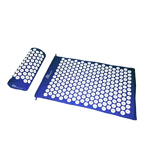 SHUOCONG Massage Cushion Acupuncture mat Relieve Stress Back Body Pain Spike Acupressure Massager Mat(Blue)