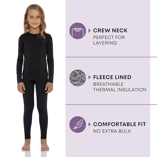 Rocky Thermal Underwear for Kids, Girls Thermals Long Johns Underwear, Base Layer for Cold weather/skiing