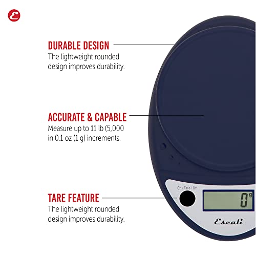Escali Primo Digital Food Scale Multi-Functional Kitchen Scale and Baking Scale for Precise Weight Measuring and Portion C...