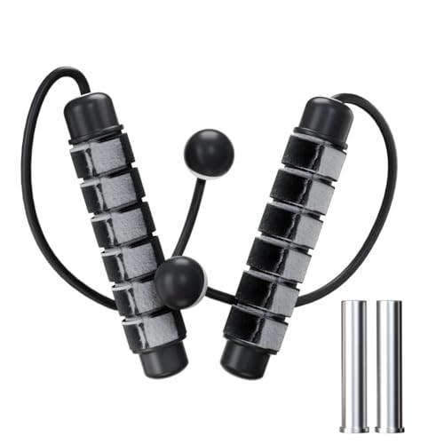 POCFOINY Weighted Jump Rope for Fitness, Cordless Jump Rope for Women, Men & Kids, Ropeless Jumping Rope for Workout, Grav...