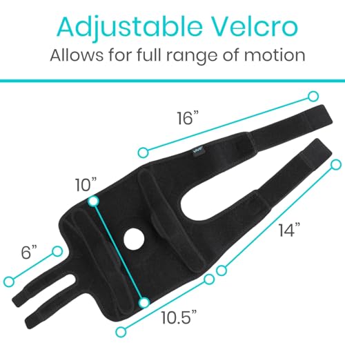 Vive Hinged Knee Brace - Relieves ACL, MCL, Meniscus Tear - Lightweight, Comfortable, Breathable Open Patella Wrap with Si...