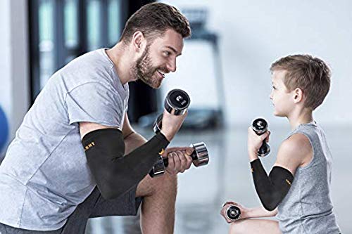 THX4COPPER Elbow Compression Sleeve(2 Pieces) - 1Copper Infused Support –Guaranteed Recovery Copper Elbow Brace-Idea for W...