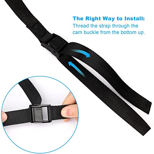 4 Pack Tie Down Strap,5ft x 1" Lashing Straps with Adjustable Buckle Heavy Duty Secure Straps up to 600 lbs for Cargo, Lug...