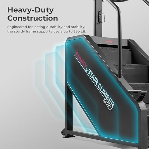 Sunny Health & Fitness Premium High-Intensity Smart Stepper Stair Climber, Commercial Grade, Cardio Workout Programs, Free...