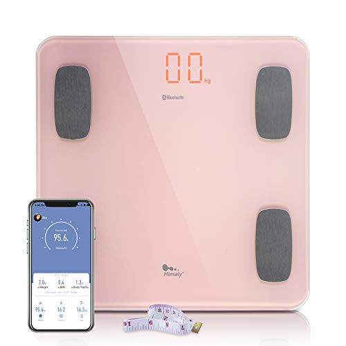 himaly Body Fat Scale Smart BMI Scale Digital Bathroom Wireless Weight Scale, Body Composition Analyzer with Smartphone Ap...