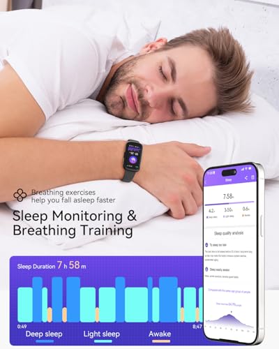 Fitness Tracker, Smart Watches for Women Men with Heart Rate/SpO2/Sleep Monitor, IP68 Waterproof Fitness Watches for Women...