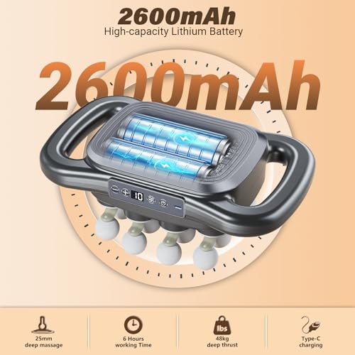 ENRIPRT 16 Head Massage Gun Deep Tissue, 2026 Upgrade Back Muscle Massager with 9 Modes & 9 Intensities,2600mAh,6H Runtime...