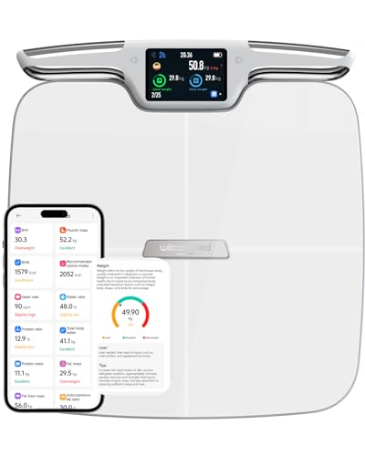 Smart Scale for Body Weight Multi-User Mobile App 8 Electrode Dual Frequency High Precision for Athletes Fitness Enthusias...