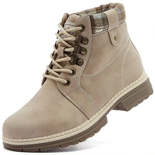 ANJOUFEMME Casual Winter Hiking Boots For Women - Womens Outdoor Snow Ankle Boots Waterproof Lightweight Lace up Fur Lined...