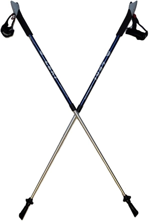 LEKI Nordic Walking Instructor Fully Adjustable Walking Pole 100-130cm Dark Blue
