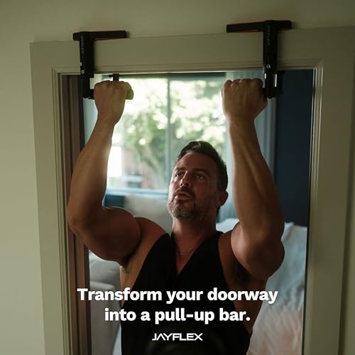 Jayflex CrossGrips Compact Pull Up Bar - Pull Up Bar Door Frame for Work from Home Fitness - Adjustable Door Frame Pullup ...