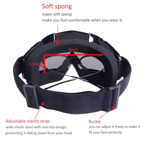 ATV Dirt Bike 2-Pack Motorcycle Motocross Goggles for Men Women MX Riding UTV Helmet Offroad Goggles UV400 Anti-Scratch Fo...