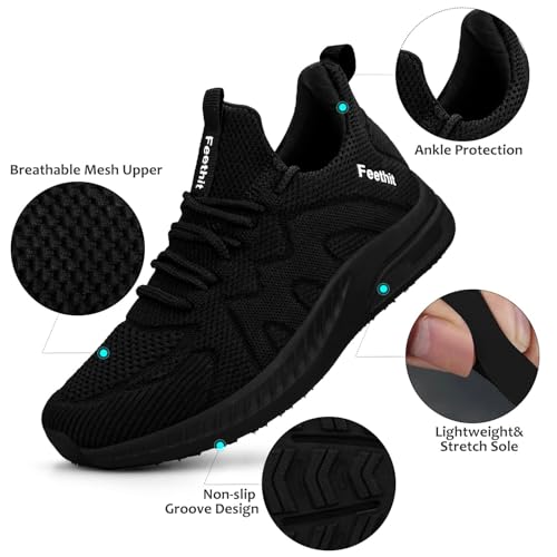 Feethit Womens Running Shoes Tennis Walking Shoes Slip on Sneakers Lightweight Gym Shoes for Workout Work Travel Athletic