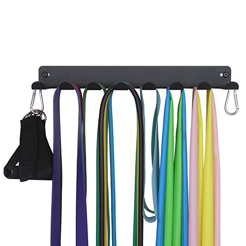 Gym Storage Rack Resistance Band Rack Wall Mount Barbell Rack Heavy Duty Home Gym Storage Rack for Gym Equipment, Exercise...
