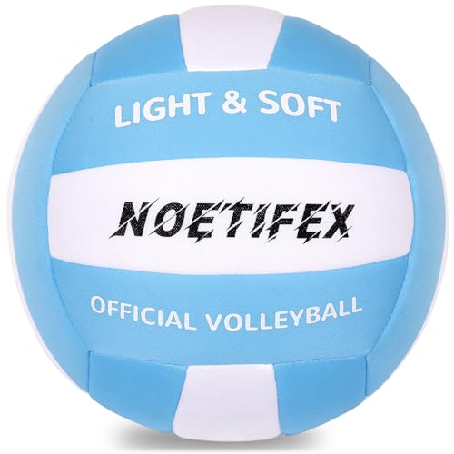 Noetifex Soft Volleyball-Super Soft Fabric Light Volleyball for Indoor Practice Safe and Quiet Kids Youth Beginners House ...