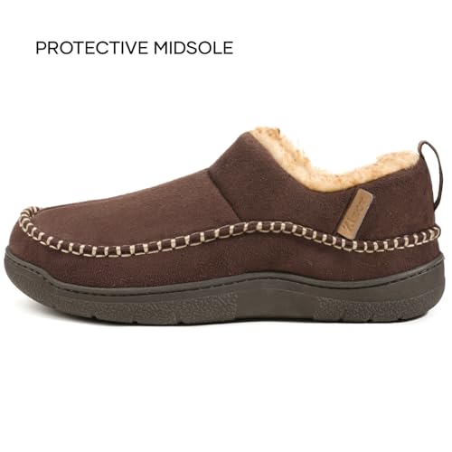 Zizor Men's Moccasin House Shoes Slippers Indoor Outdoor
