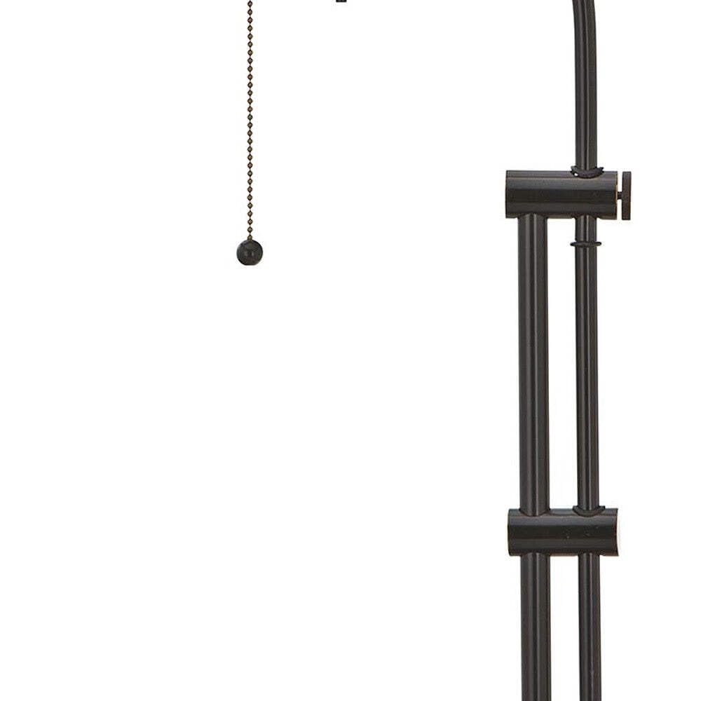 Homeroots Bronze Metal Adjustable Table Lamp, 26 X 7 X 16 In., Rectangular Shade, Model 524647