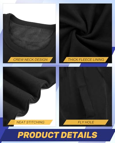 Jecery 3 Set Thermal Underwear for Men Extra Thick Fleece Lined Long Underwear Winter Base Layer Top Bottom Cold Weather
