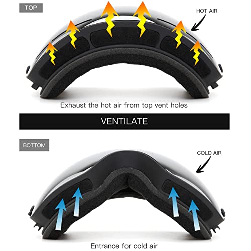 Juli Ski Goggles,Winter Snow Sports Snowboard Goggles with Anti-Fog Lens BNC