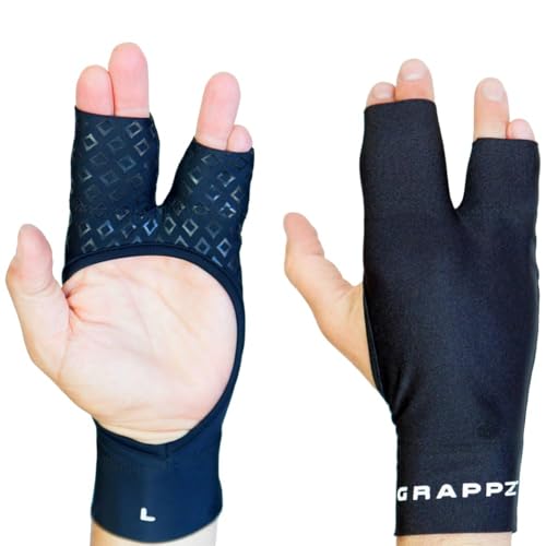 Grappz Finger Support Athletic Compression Gloves – Athletic Buddy Tape & Trigger Finger Splint Alternative – Finger Sleev...