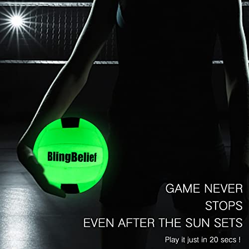 blingbelief Super Bright Glow in The Dark Baseball,Soccer Ball,Volleyball,Football, Light Up Luminous Baseball, Official S...