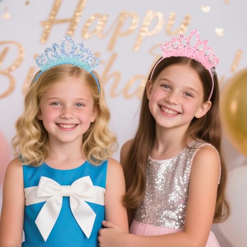 Zifengcer Birthday crown，8 Pack Princess Crown Headband, Glitter Sequin Crown Headband, Shiny Tiaras and Crowns Hair Acces...