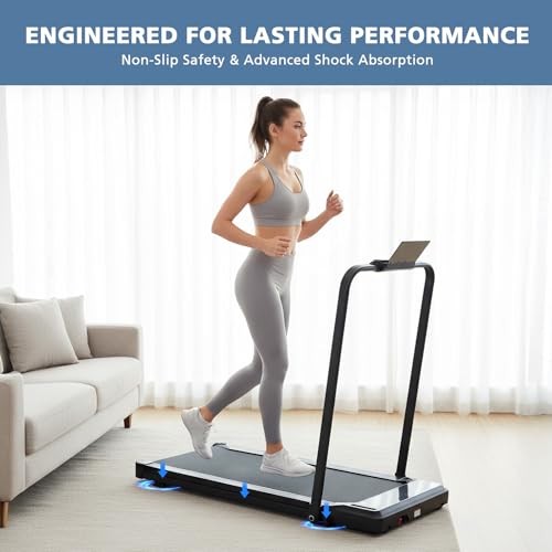 OLIXIS Walking Pad Treadmill for Home, Under Desk Treadmill for Small Space, Portable Design for Home Office Workouts, LED...