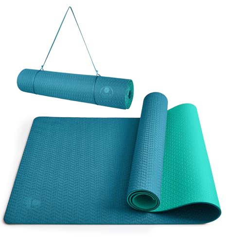 IUGA Yoga Mat Thick Non Slip Anti-tear Pilates Mat Eco Friendly Hot Yoga Mats for Workout & Exercise(72"x 24"x 6mm)