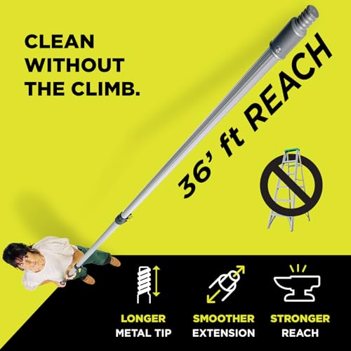 DOCA Telescoping Pole 5-12 Ft - Extension Pole for Cleaning, Feather Duster, Window Washing Kit, Paint Roller, Window Sque...