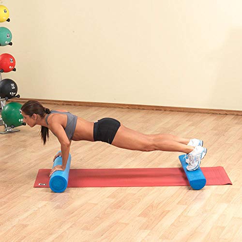 Body-Solid Tools Half Foam Roller - Ideal for Physical Therapy, Exercise and Balance Training, 1/2 Foam Roller Half Round ...