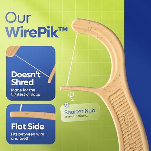 SmartLifeco Flossers for Braces - Eco-Friendly Orthodontic Floss Picks for Adults & Kids | Straw Wheat Blend | Superior An...
