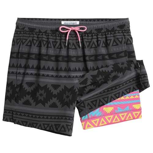 maamgic Mens 5 Inch Stretch Swimming Shorts Compression Liner Swim Trunks Swimwear Bathing Suits Beach Wear Swim Suits